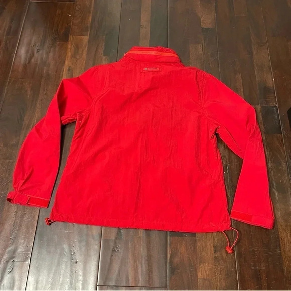 Tommy Hilfiger Vintage Red Windbreaker Womens Size Large Full Zip - Picture 10 of 10